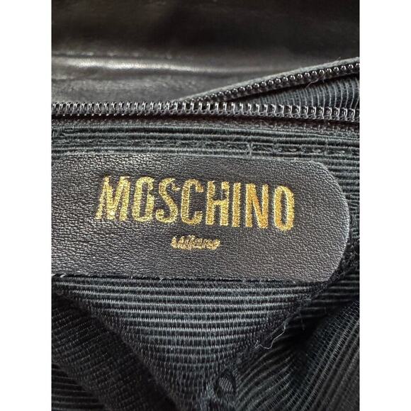 VTG Moschino Crossbody heart shape quilted lambskin Gold chain strap purse SOFT - Picture 8 of 16